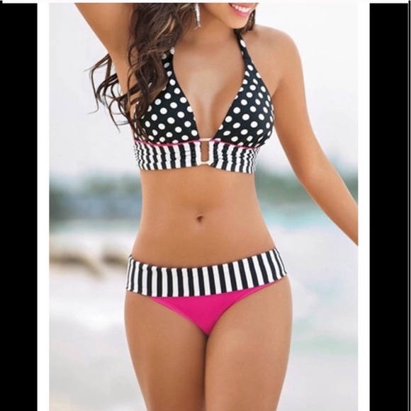 Other - 💥 LAST ONE! Polka Dot Stripe Two Piece Bikini